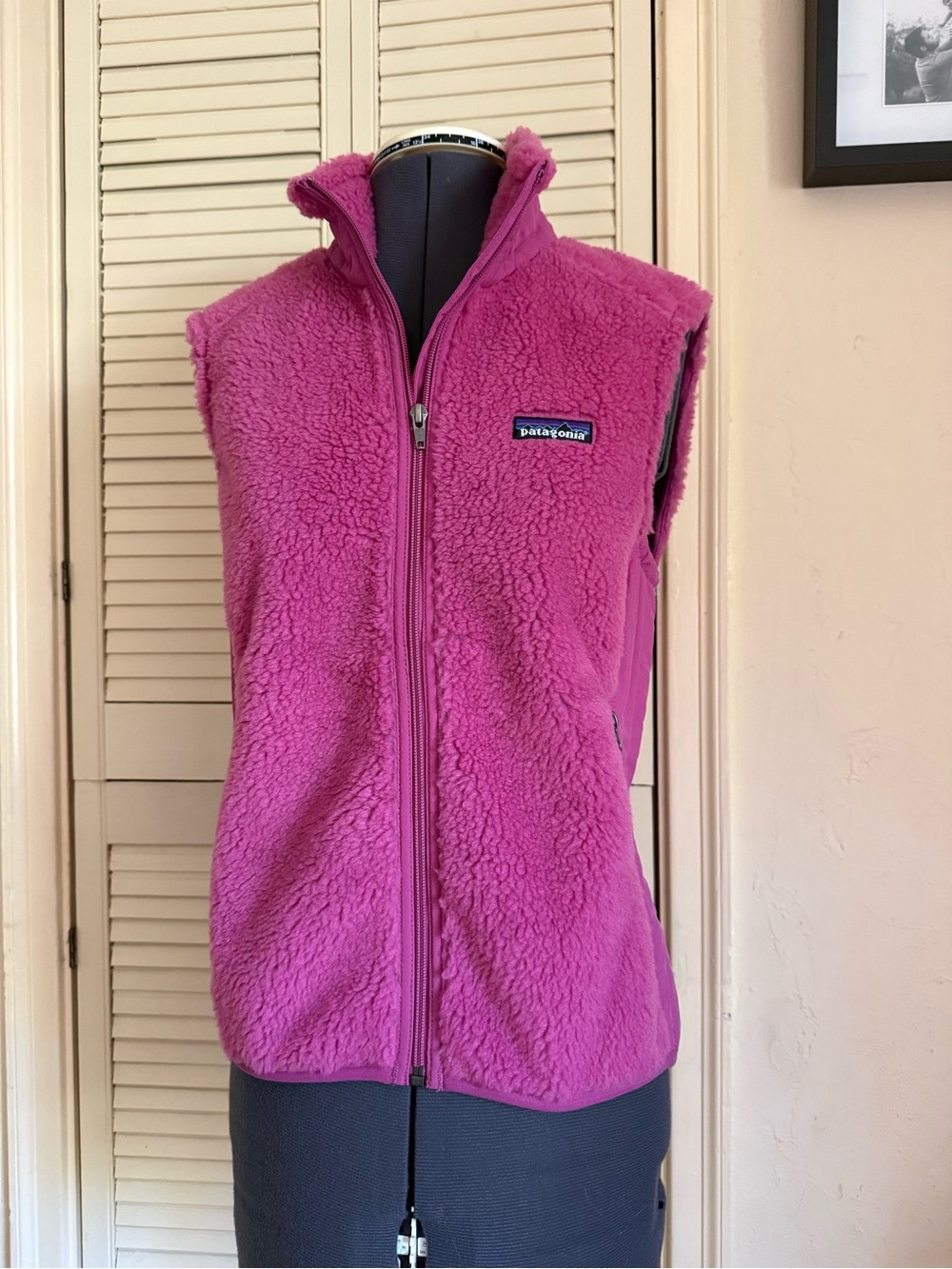 Patagonia Retro X Vest Sherpa Fleece Windproof Deep Pile Pink Medium